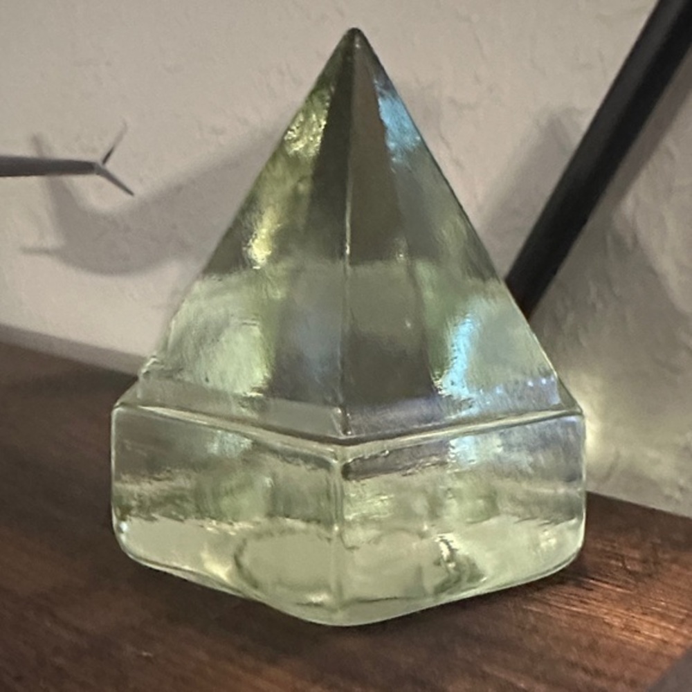 Vintage Solid Green Glass Ship Deck Prism from Alaska Pearl